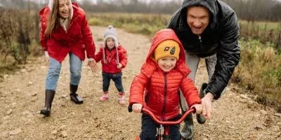 Gezin met 2 kinderen